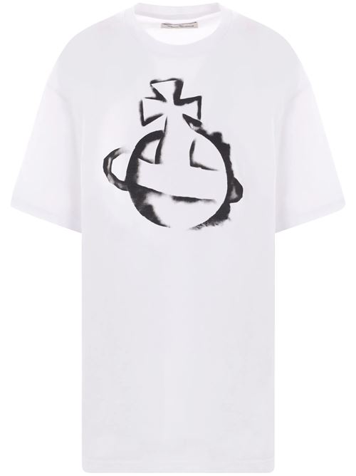 T-shirt in cotone biologico Stencil Orb VIVIENNE WESTWOOD | 3G010035J001MA401